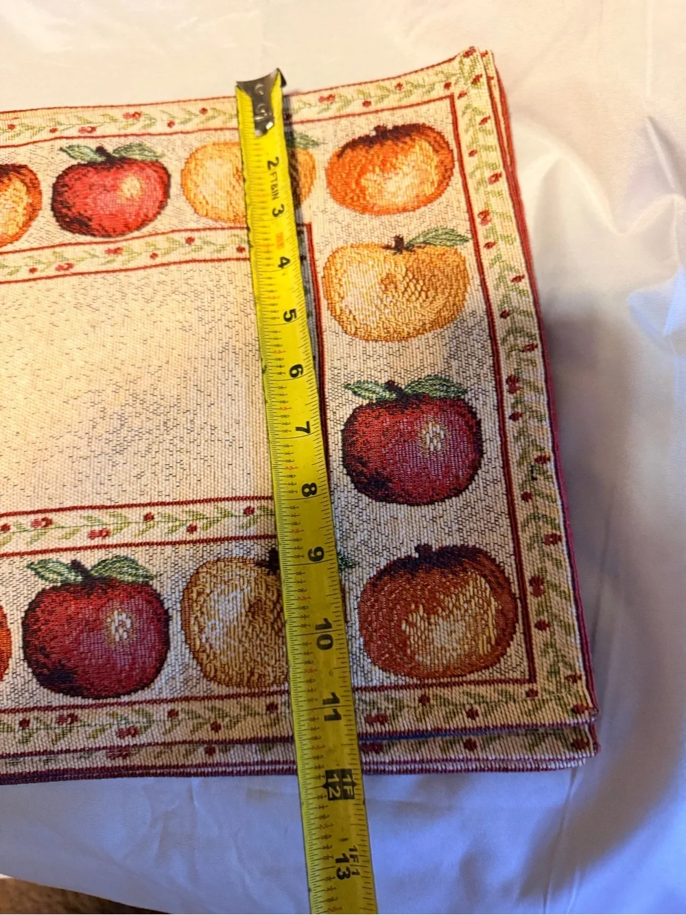 Vintage Apple‎ Harvest Woven Tapestry Placemats Set of 4 | Farmhouse
